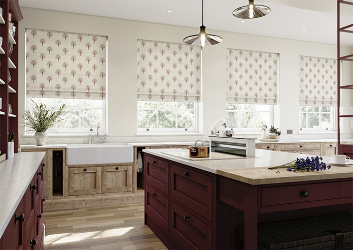 Emily Bond Yew Tree, Mulberry - Roman Blind - Image 6